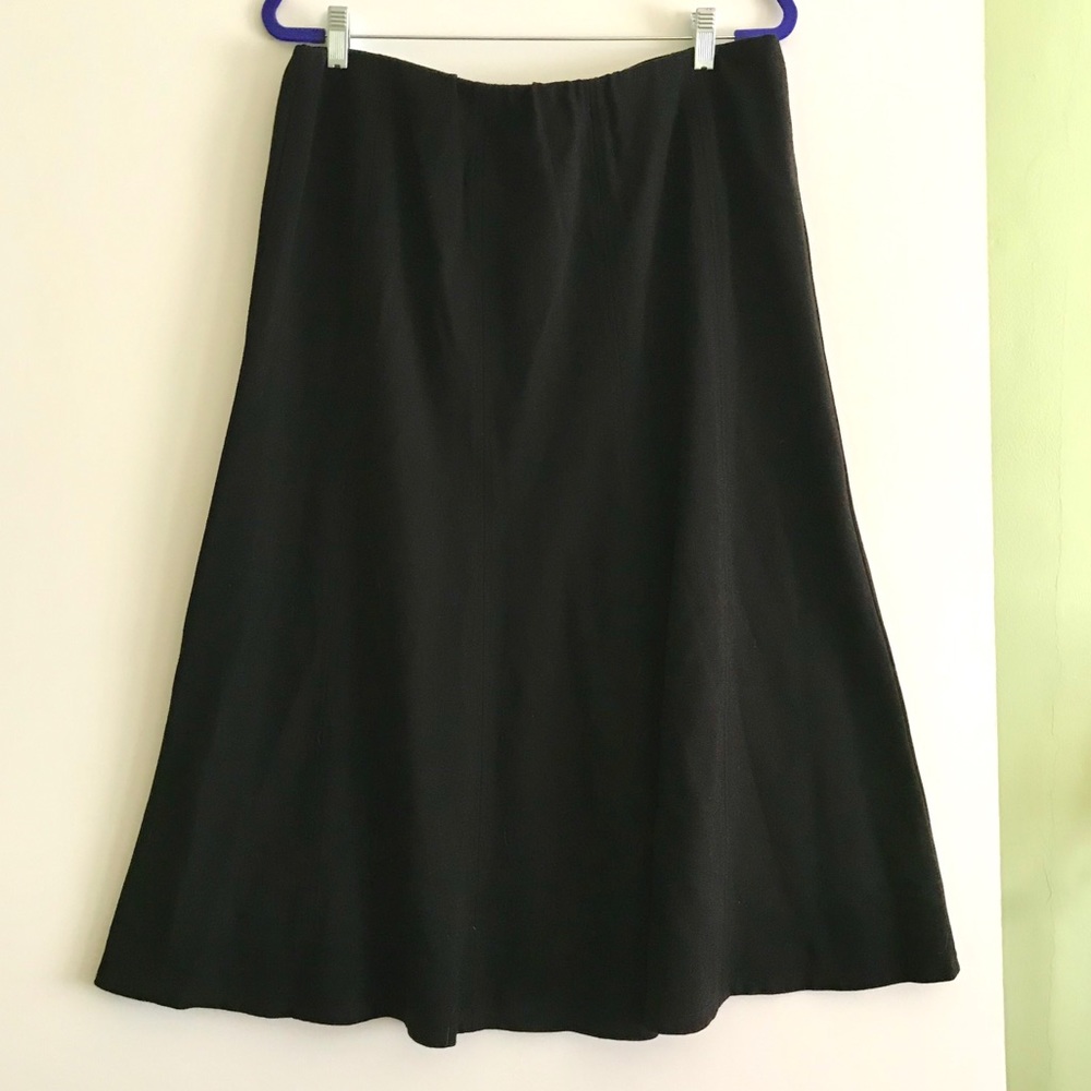 Eileen Fisher Woman black midi skirt